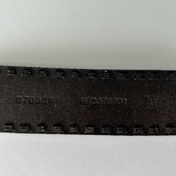 Fossil Womens Brown Embossed Leather Belt Medallion Buckle Size Medium 1.5” - Picture 8 of 11